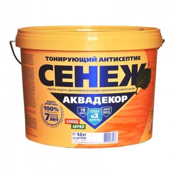 Антисептик для древесины "Сенеж" 9 л., в ассортименте Антисептик для древесины "Сенеж" 9 л., в ассортименте